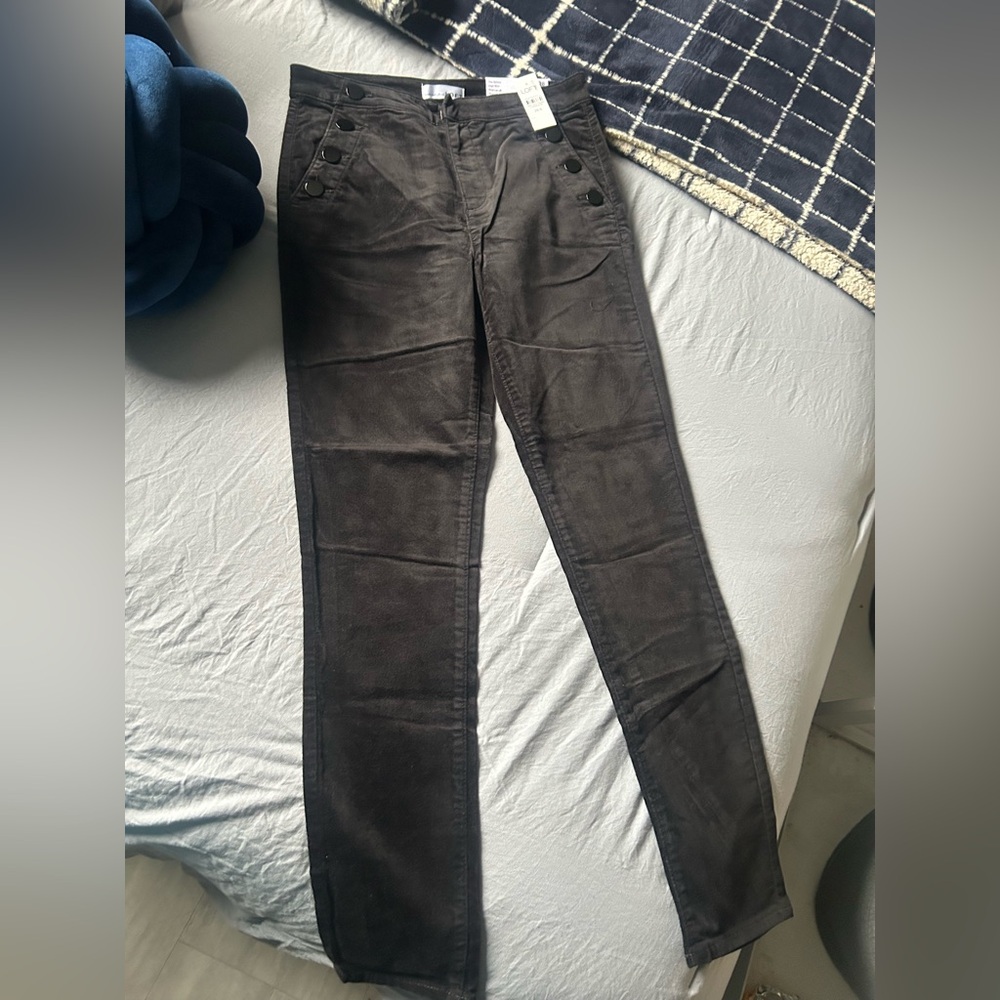 LOFT Ann Taylor Black Velvet Pants Sz 6/28